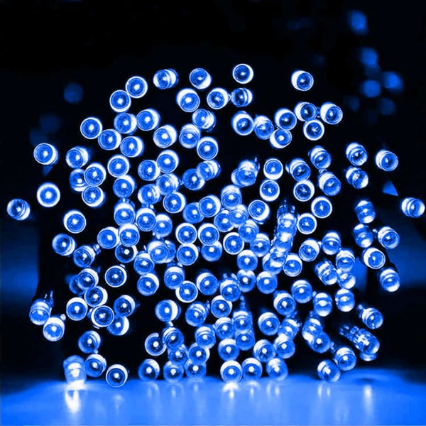 Ljusa 300 LED julslingor, 100 FT anslutningsbar vattentät Blue 1000 LED
