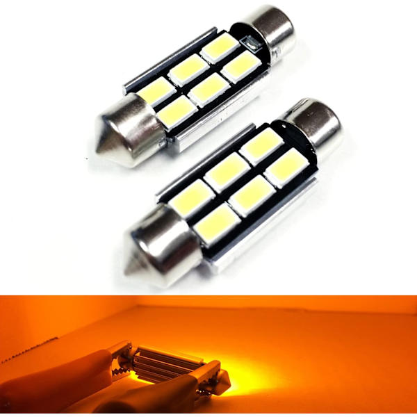 SOCAL-LED 2x 4210 42mm Festoon LED Lampor Canbus 6W Högeffekts Br