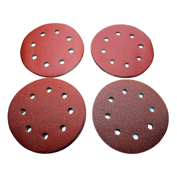 20-pack 8-håls slippapper 125mm StarkeAGB slumpmässig excenter slipmaskin slippapper med 5 ark: 80/120/180/240 Totalt 20 ark