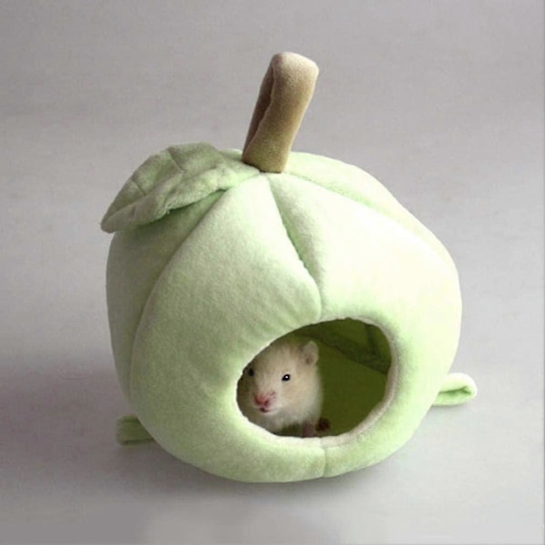 Litet Djur Marsvin Hamster Säng Hus Bo Fruktformad Ekorre Igelkott Kanin Chinchilla Råtta Grön1st)