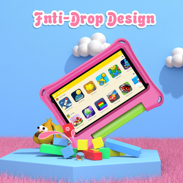 Kids Tablet 7" Android Wifi Surfplatta 32GB Android 11 Tablet Rosa AU PLUG