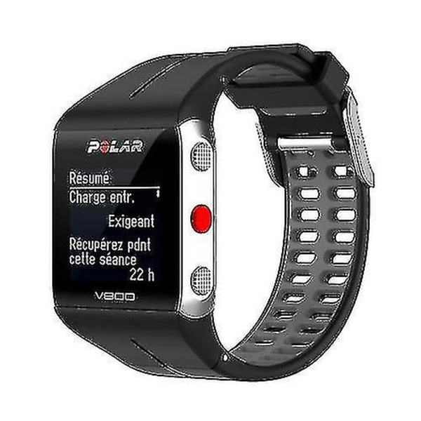 Kompatibel Polar V800 GPS Smartwatch Tvåfärgad Stålspänne Black-Grey