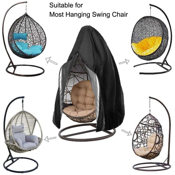Vattentäta hängande swingäggstolsöverdrag med dragkedja grön 115*190CM