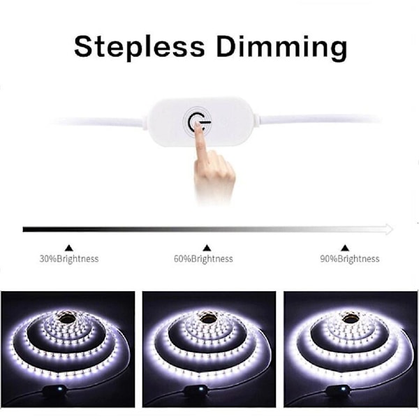 1M/3M/5M USB LED-remsa 5V 30LEDs/m 2835 Dimbar Flexibel Lampa Tejp För TV Bakgrundsbelysning Rum Köks
