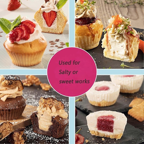 Muffinsplunger, Degkärnare Dekoreringsdelare Kakfyllare, Hålverktyg för Muffinsfyllning, Silikonkakform, Bakformar, Perfekt