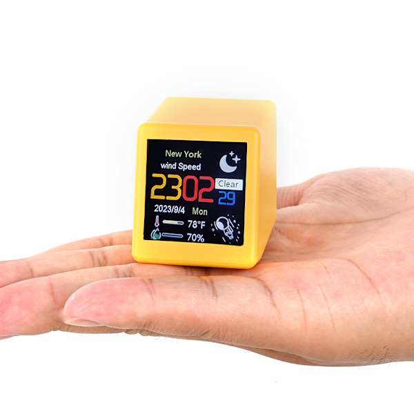 Intelligent Väderstationsklocka Mini Smart Skrivbordsklocka Med LED-Display