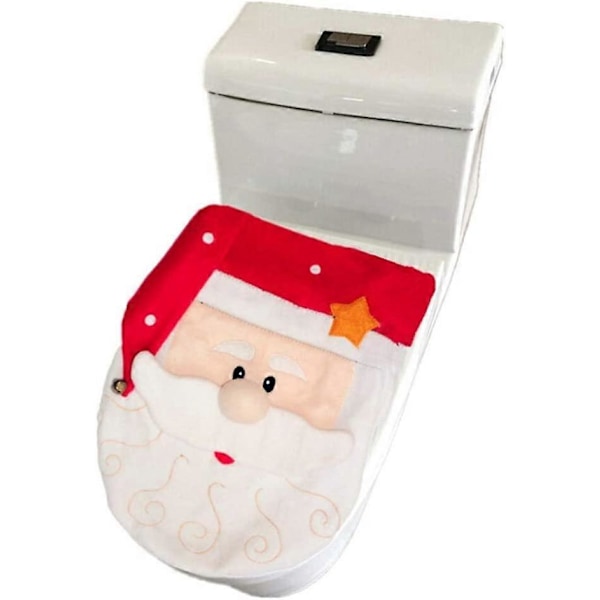 Jul Toalettsitsöverdrag Jultomte Toalettsitsöverdrag Juldekoration Rekvisita (ungefär 28x35.5cm)