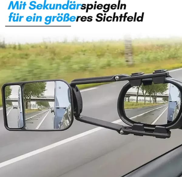 2x husvagnsbackspeglar, husbilsbackspeglar för bilar och bussar, 12,5x18,5cm