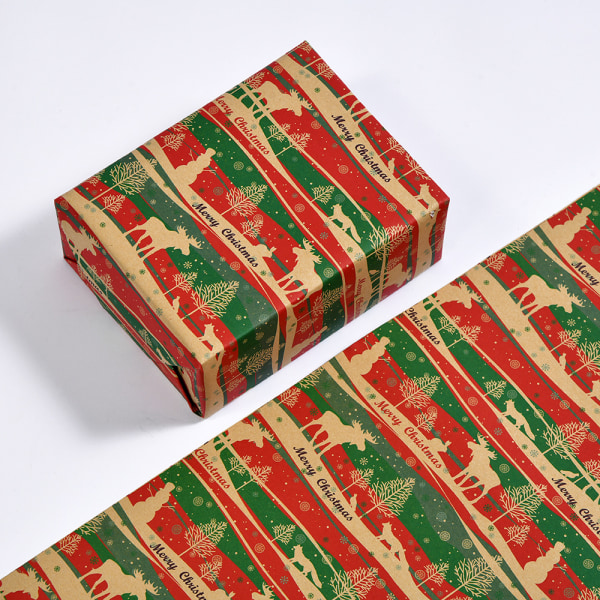 10 st nya julklappspapper för julparty elk
