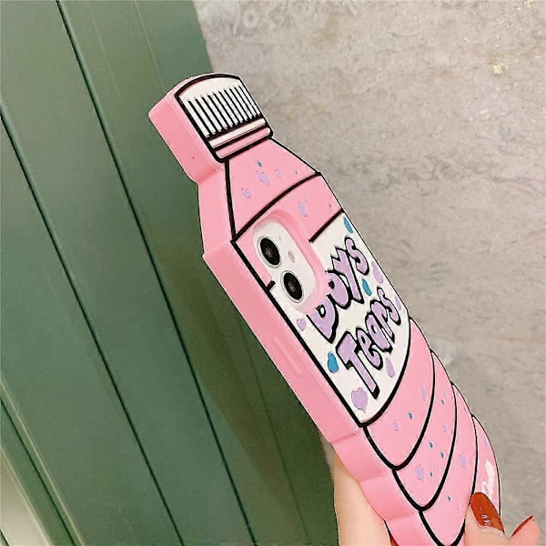 Skal för iPhone 12 Pro Max - Boys Tears 3D Mjuk Silikon (Rosa)
