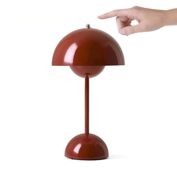 Dansk designer blomkruka bärbar bordslampa VP9 bordslampa（laddning Red 19*30CM