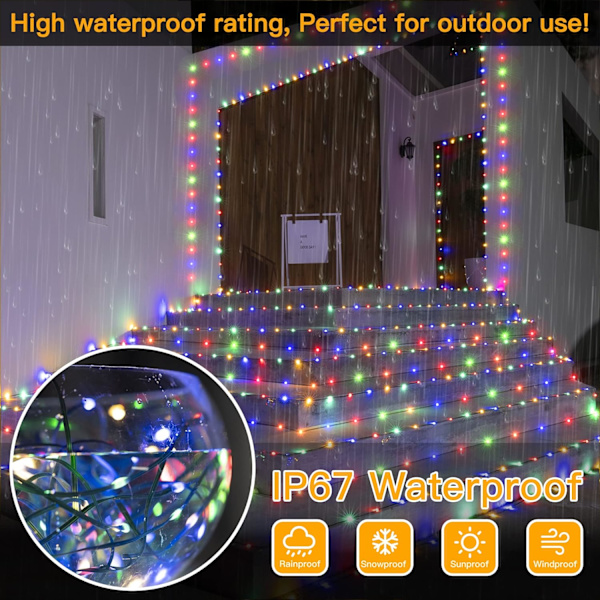 Ollny Christmas Lights 800LED 262FT Plug in, IP67 Waterproof Green Wir Multicolor 1000LED