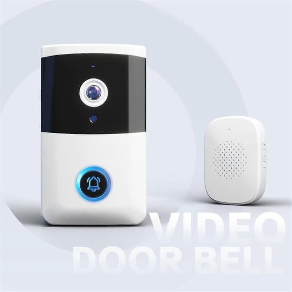 Trådlös Smart Dörrklocka - Trådlös Dörrklocka med Intercomfunktion - med Mörkerseende - Dörrklocka