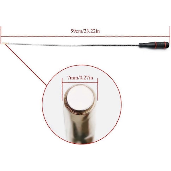 Flexibelt Magnetiskt Upplockningsverktyg Bärbara Flexibla Magnetiska Mekaniska Magnetiska Sopar 590mm