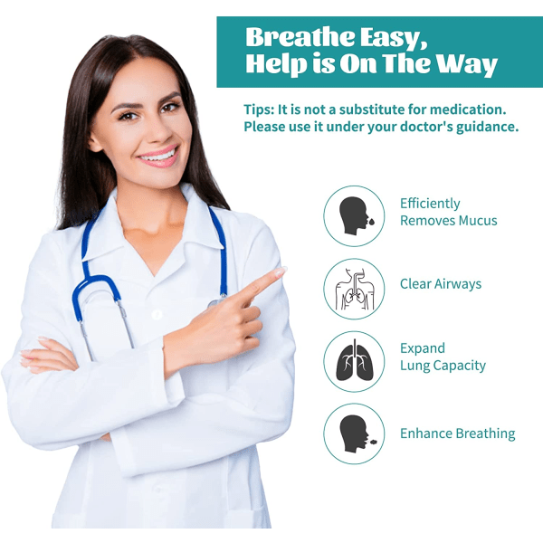 Mucus Clearing Device & Air Physio Lung Exerciser - Breathing Ai
