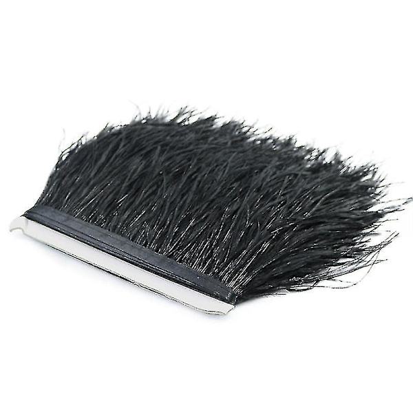 2m Strutsfjädrar Trim Plumes Band Kant Black