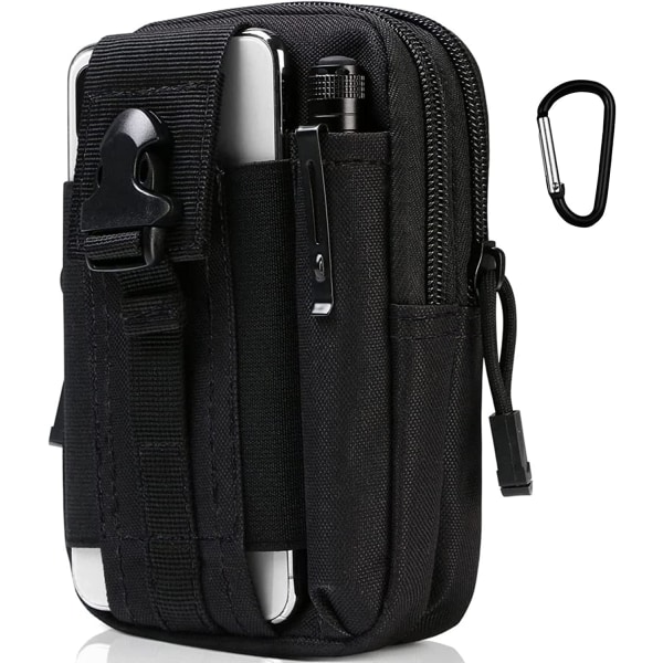 Taktiska Midjeväska, Universal Utomhus Midjeväska | Molle EDC Pou 11 Svart