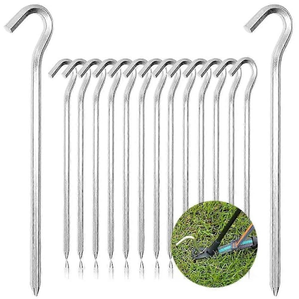 20 Stycken Tältpinnar Fästpinnar Markpinnar Camping Sandspik 18cm Aluminiumpinnar Trädgård Utomhus Camping Tältpinnar