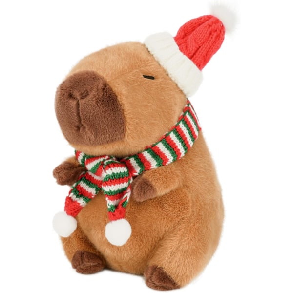 (Avokado Capybara-Medium) Capybara Plyschleksak - 9 Tum Söt Capybara Gosedjur med Sköldpaddsryggsäck, Kawaii Capibara Gosedjur för Barn och Vuxna