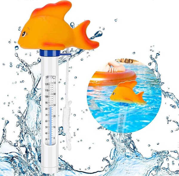Pooltermometer, Flytande Pooltermometer Tecknad Söt Termometer Används för Vattentemperatur (Guldfisk)