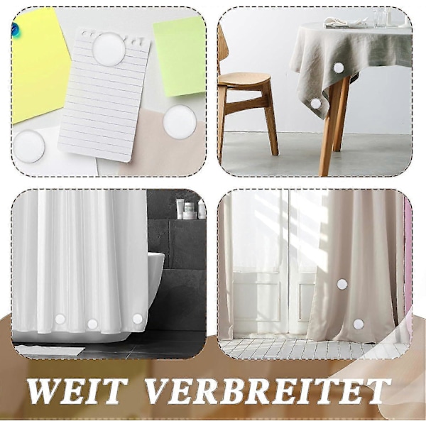 12 st Starka Magnetiska Duschdraperityngder, Runda Magnetiska Draperityngder, Förhindrar att Draperifodret Blåser Runt