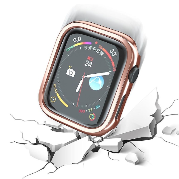 Bebetter Shxx 2-pack kompatibel för Apple Watch case [inget skärmskydd Rose Gold 41mm