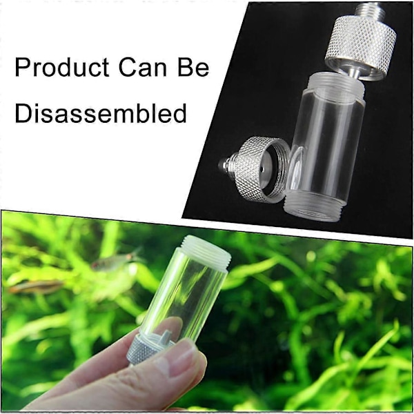 2 st CO2 Bubbelräknare CO2 Backventil Icke-retur Bubbelräknare Akvarium Luftpump Tillbehör