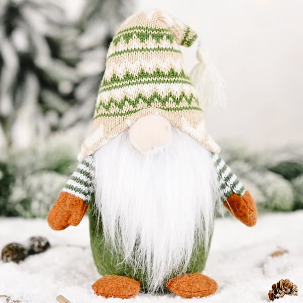 2 st Julklapp Dekoration Ansiktslös Docka Docka Docka Grön Stil Docka