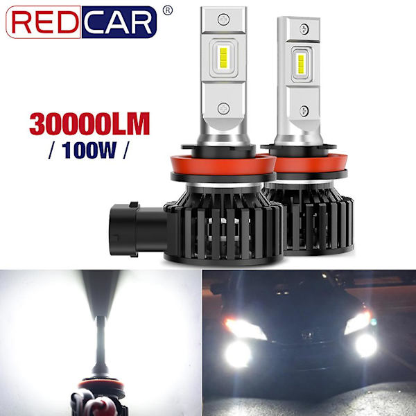 2x Canbus H7 H11 H8 H9 LED-Dimljuslampor H10 H16 5202 9006 Hb4 9005 9012(HIR2)