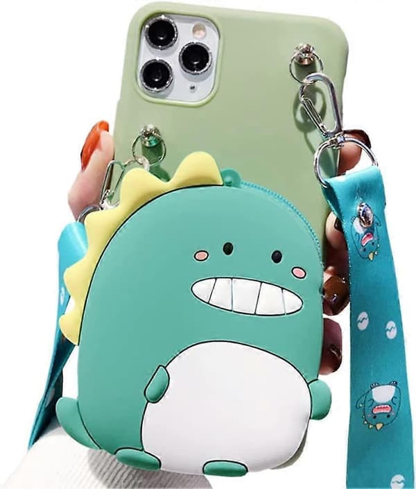 Plånboksfodral för iPhone 14 Pro Max med snodd (Dinosaurie)
