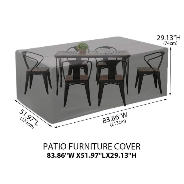 20 storlekar Svart 8-10 sits rektangulär uteplatsmöbel utomhus 315*180*74