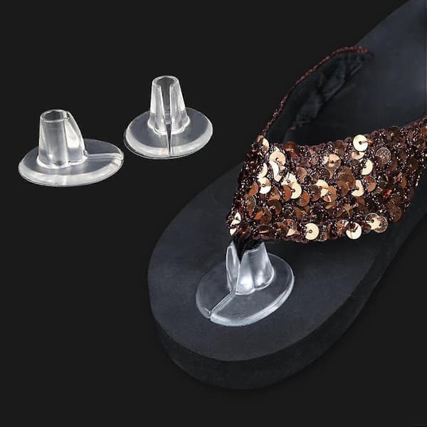 1 Par Halkskydd Tåskydd Transparenta Kuddar för Flipflops Sandaler