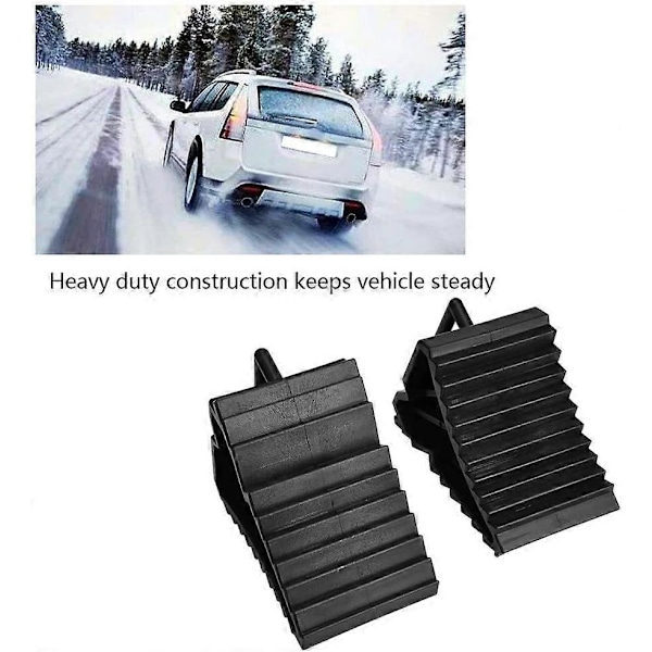2 st ABS Hjulstopp Kraftiga Bil Anti-Slip Block Justeringsblock
