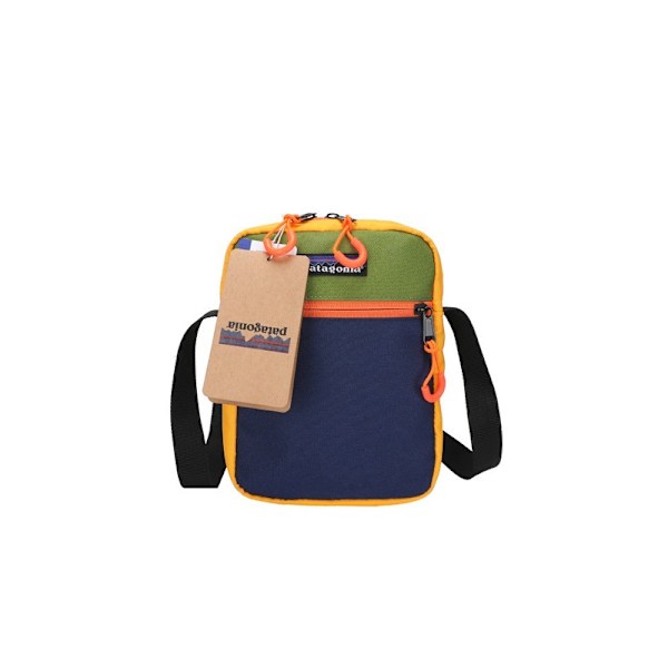 PATA Liten Crossbody Väska för Män, Mini Messenger Väska Axelväska för Telefon Pass Yellow