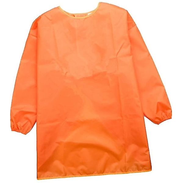 Barnmålningssmocka, barnförkläde, haklapp blå, S Orange M