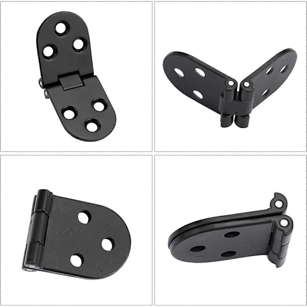 4-pack Flip Gångjärn Rund Kant 180 Grader Zinklegering Litet Dörrgångjärn Med Skruvar, Fällbart Bord Skåp Garderobsdörr Trä Trälåda, Hemmöbler