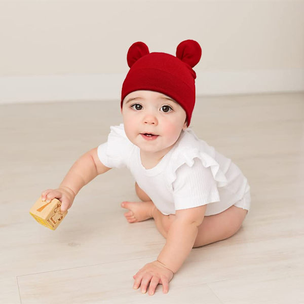 Baby Beanie Nyfödd Småbarn Mjuk Söt Stickad Hatt Sjukhushattar för STYLE2