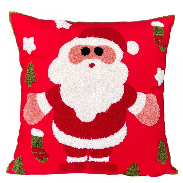 Kuddfodral Kuddfodral Tomten, röd baksida, 45*45cm Jul