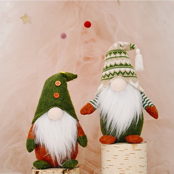 Julklappsdekoration Ansiktslös Docka Docka Docka Grön Stil Docka
