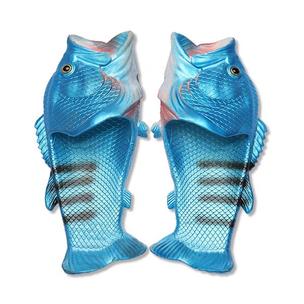 Fish Flops De Originala Fiskskor Roliga Unisex Sandaler 37 Blå färg