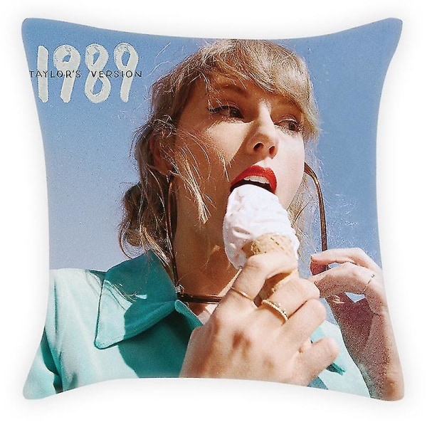 Taylor Swift Kvadratisk Kuddfodral Dekorationskudde Soffa Bil Hem Kontor 18x18 tum 12