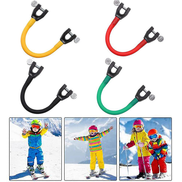 Bebetter 2-pack Skidspetsanslutning Kontrollkil Ski-träningsprydnad Snöbräda Dark Green