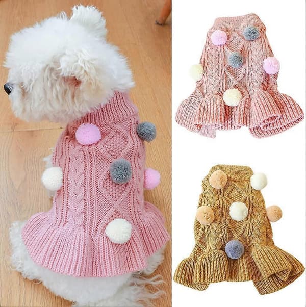 Hundkläder Vinterstickade