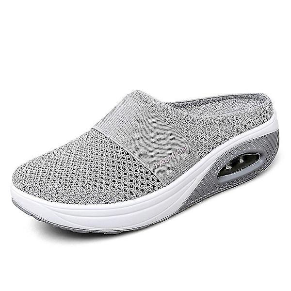 Luftkudde Vandringsskor Andningsbara Casual Mesh Slip On Vandring Dark Blue 43