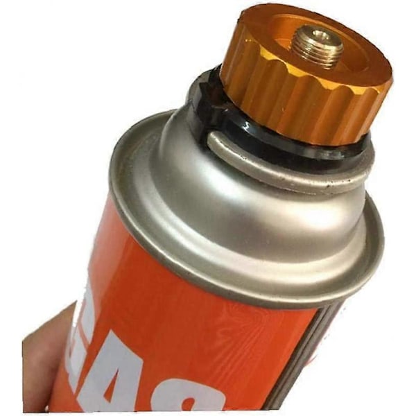 Campingkök Adapter Gasomvandlingshuvud Adapter för Butanbehållare till Skruv Gaspatron Ventiladapter 1 st