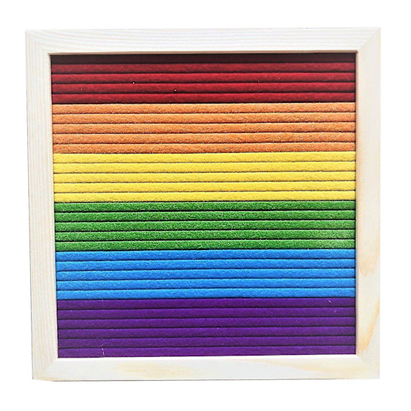 Handgjord fyrkantig ramfilt 460 brevuppsättning set med behå Rainbow Color