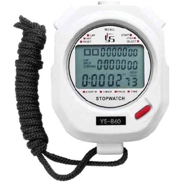 Stoppur Timer Tre Rader Vit färg YS-810（10 roads）