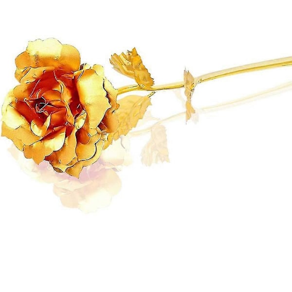 2 st Konstgjorda Blommor Falsk Ros, guld