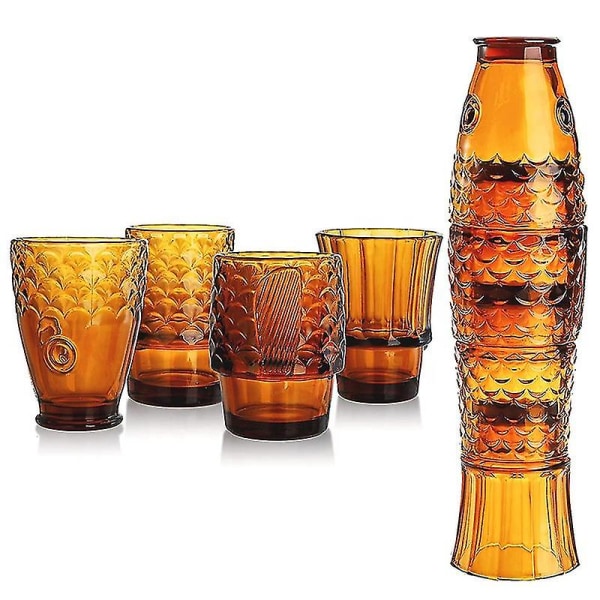 Koi Stack Slass Set Fiskformad Gobelet Cup Cocktail ölglas C1 1000-1500ml