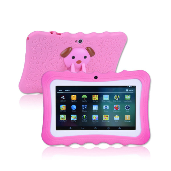 7-tums surfplatta för barn med case för kap Pink 1+8GB